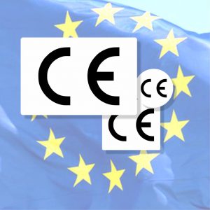 CE-Aufkleber aus Haftfolie oder Sicherheitsfolie